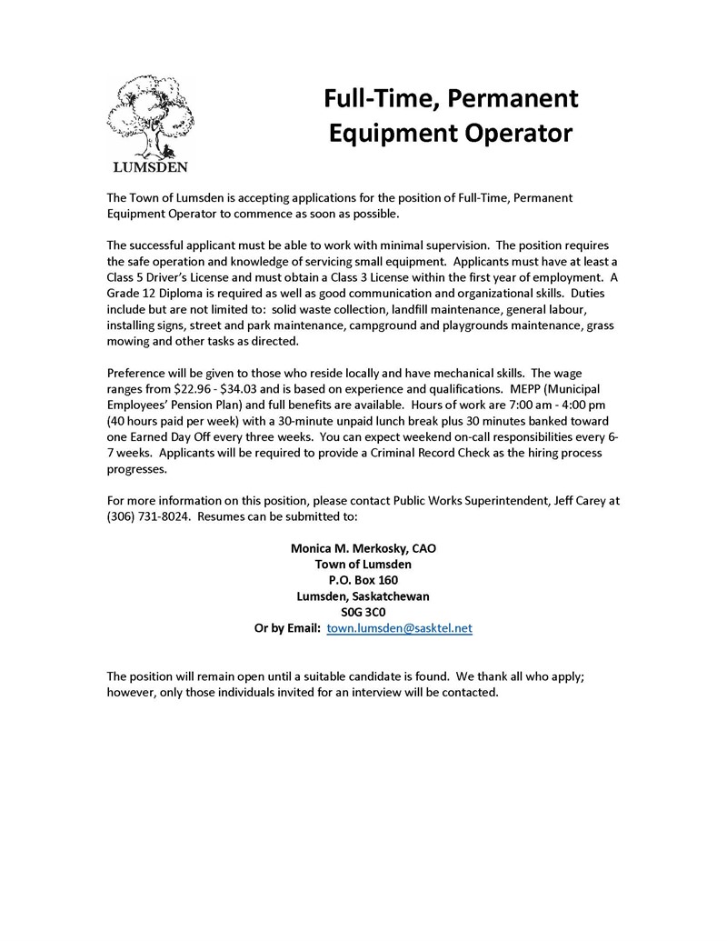 2026_TOWN_Full_Time_Permanent_Equipment_Operator_Ad